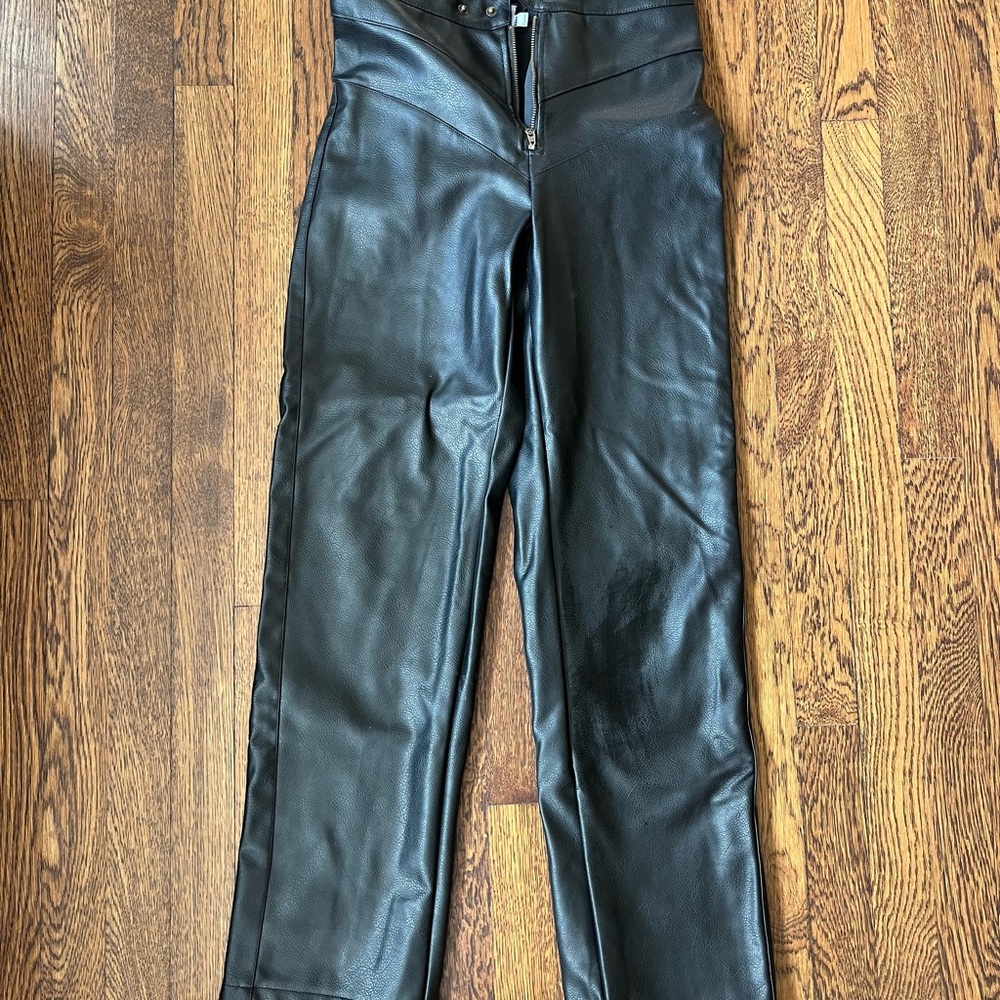 Princess Polly Black Faux Leather Pants